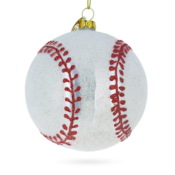 Home-Run Baseball Glass Ornament