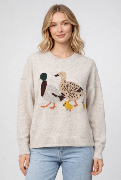 Dreamers by Debut - Duck Family Crewneck Sweater- K6109-B