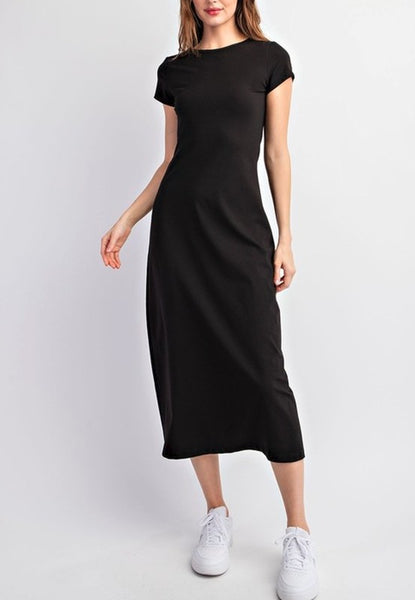 Basic Black T-Shirt Dress