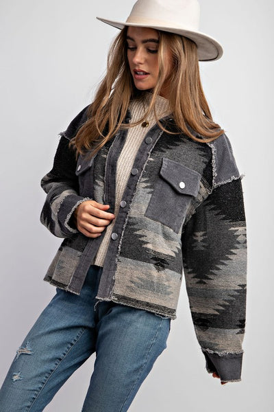 Aztec And Corduroy Shacket