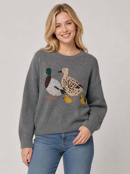 Dreamers by Debut - Duck Family Crewneck Sweater- K6109-B