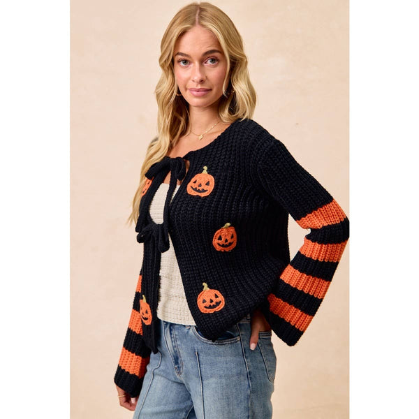 BiBi - HALLOWEEN THEME FRONT BOW TIED CARDIGAN