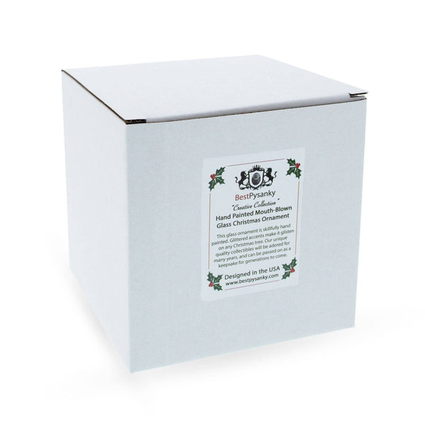 Popcorn Bucket Glass Ornament