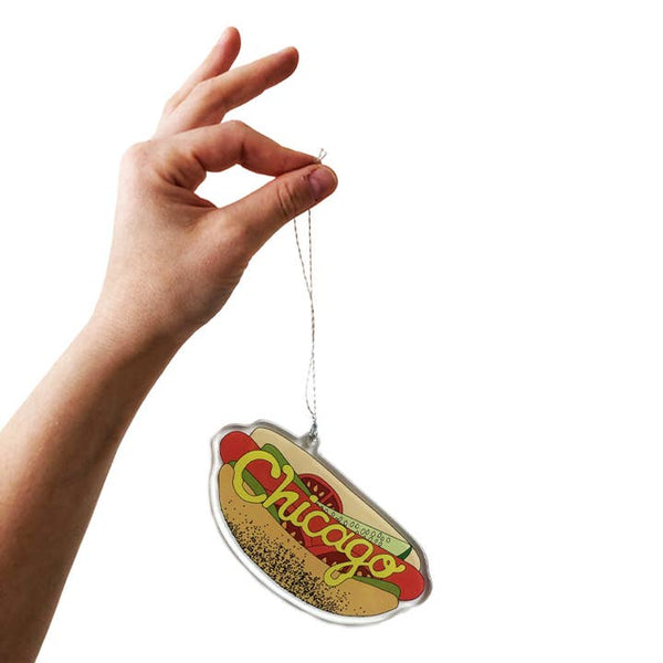 Chicago Hot Dog Christmas Ornament