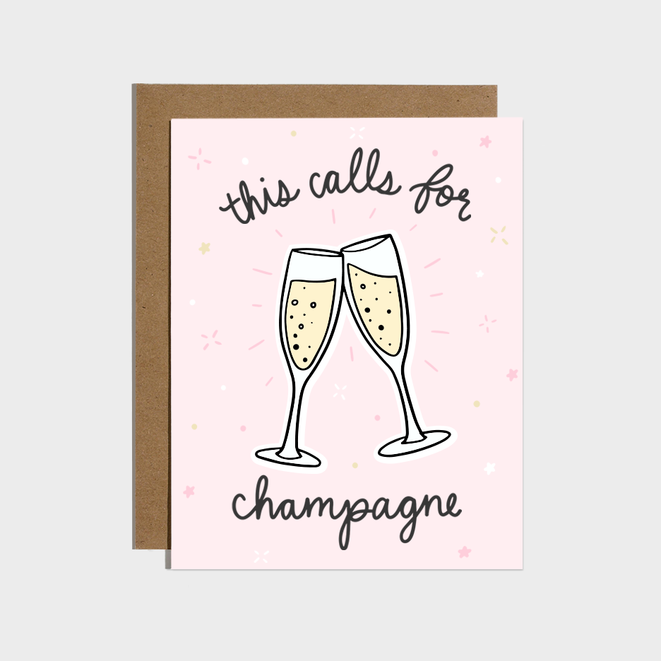 Brittany Paige - This Calls for Champagne Congrats Sticker Card