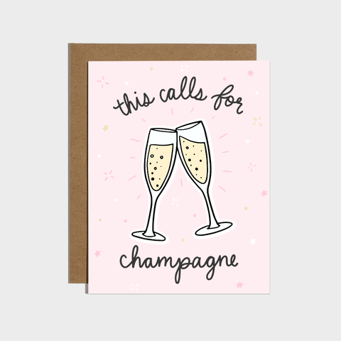 This Calls for Champagne Congrats Sticker Card