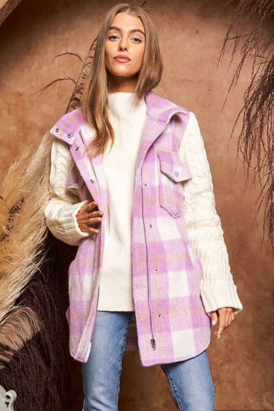 Lilac Plaid Jacket
