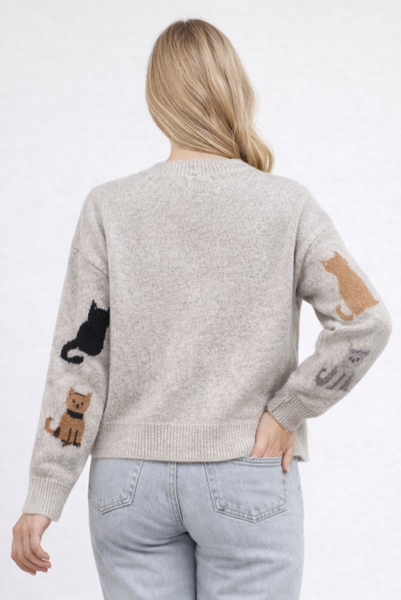 Dreamers by Debut - Multi-Cat Jacquard Cardigan- K6106-B