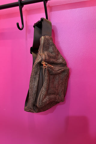 Woven Textured Fanny Pack/Belt Bag