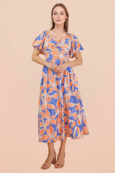 Sunset Escape Cutout Midi Dress