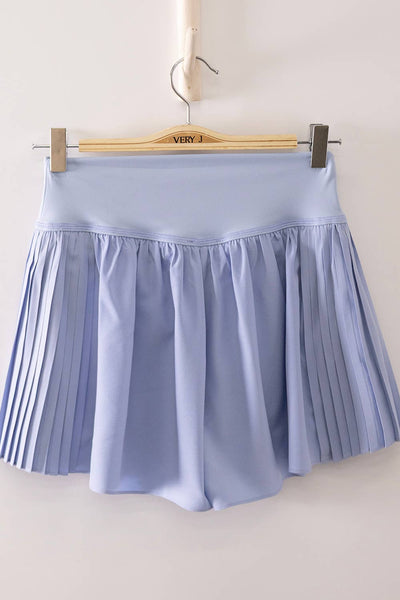 VERY J - NP70970-Side Pleated Detail Activewear Shorts
