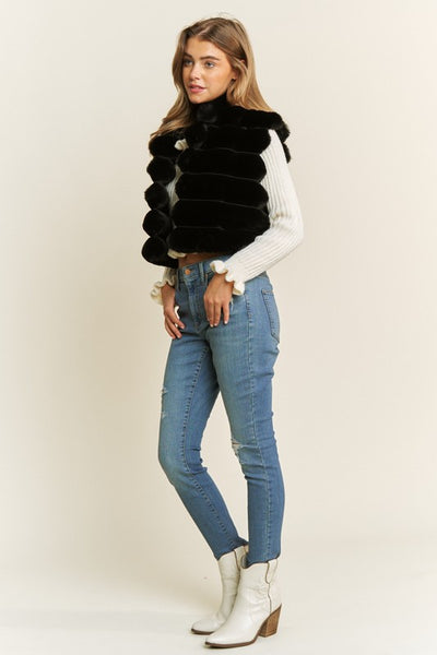 Vegan Fur Crop Vest