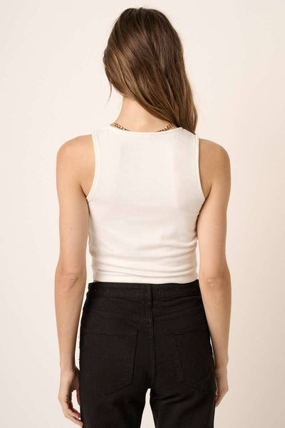 mittoshop - T10426 - TWIST FRONT SLEEVELESS CROP TOP