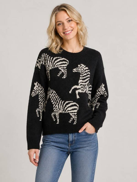 Dreamers by Debut - Zebra Print Pullover
