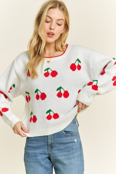 Cheerful In Cherries Sweater