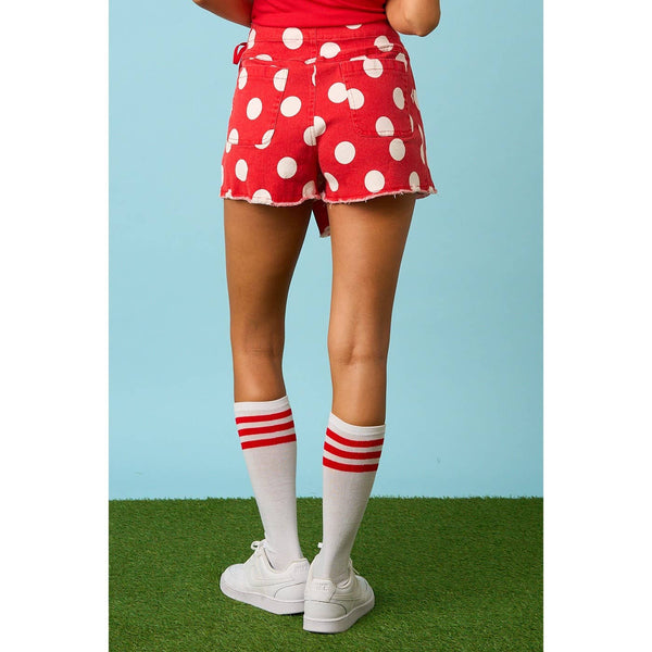 mittoshop - GAME DAY POLKA DOT OVERLAY WRAP FRONT MINI SKORT