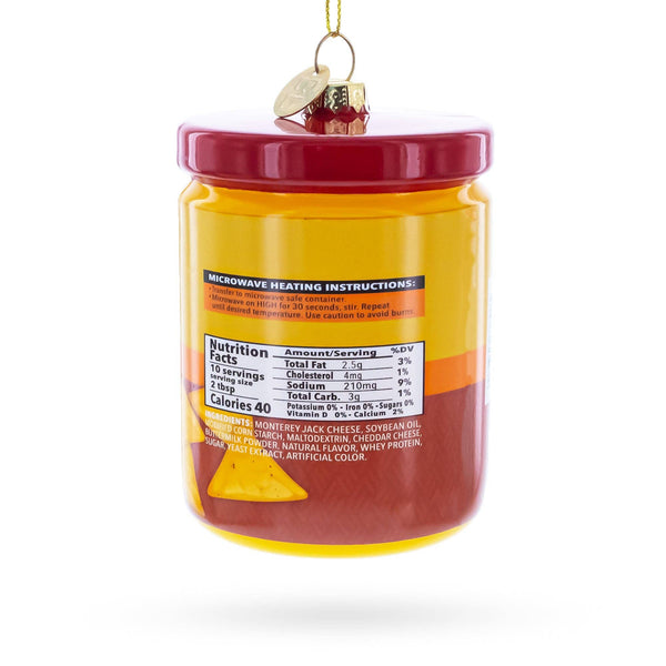 Nacho Cheese Dip Jar Glass Ornament