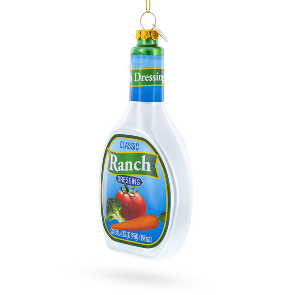 Ranch Dressing Bottle Glass Ornament