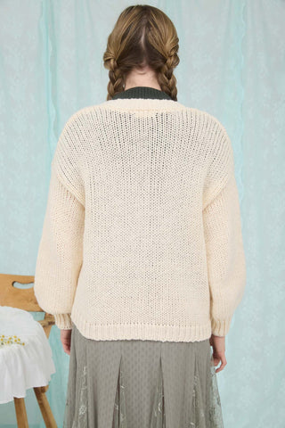 Floral Embroidery V Neck Button Down Cardigan