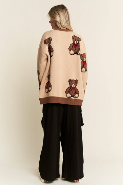 Beary Adorable Oversized Cardigan