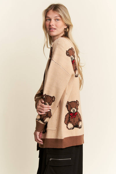 Beary Adorable Oversized Cardigan