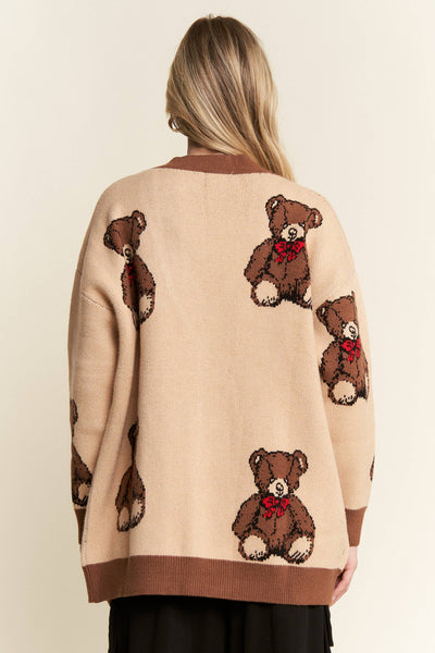 Beary Adorable Oversized Cardigan