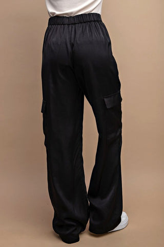 Satin Cargo Pants