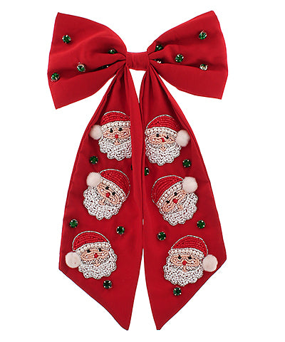 Colette Santa Beaded Holiday Bow