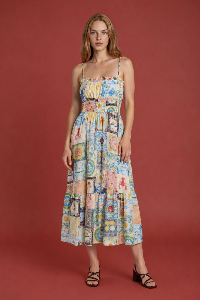 Positano Postcard Midi Dress