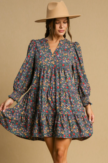 Dusty blue Umgee Dress