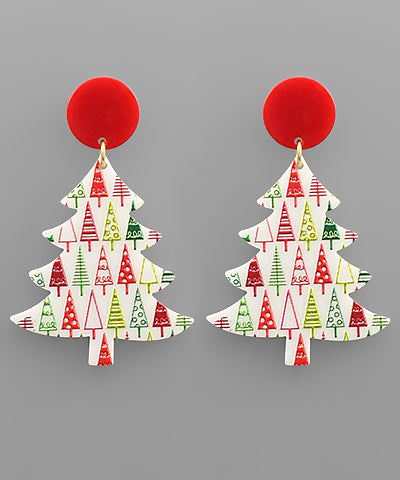 3D Print Christmas Tree Earrings
