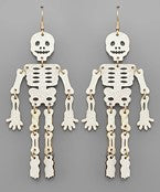 Glitter Skeleton Earrings
