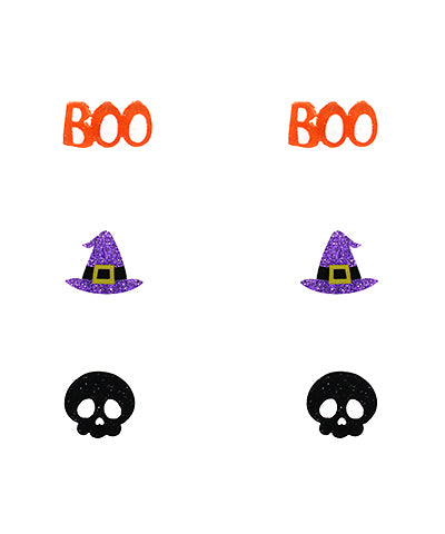 Boo Halloween Acrylic Studs Set