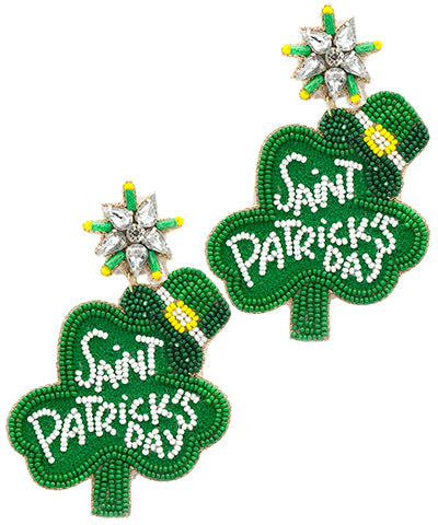 St. Patrick's Day Shamrock Earrings