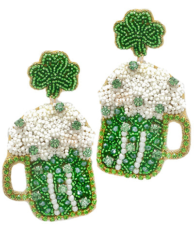 Clover & Beer Mug Earrings