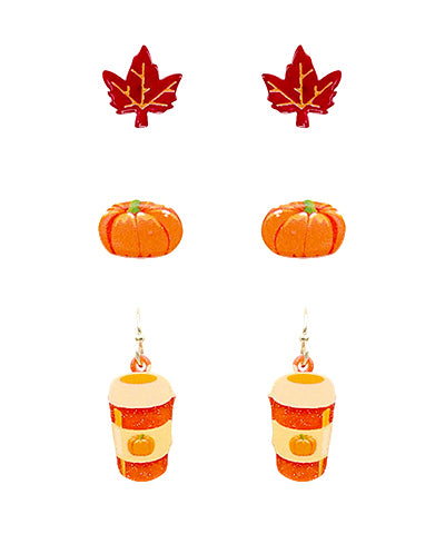 3 Pack Thanksgiving Earrings