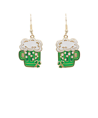 St. Patrick's Day Beer Cup Earrings