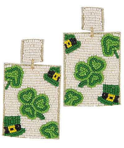St.Patrick's Day Shamrock & Hat Earrings