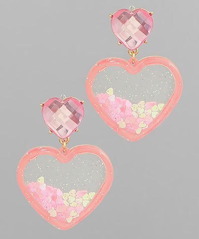 Heart & Shaker Earrings
