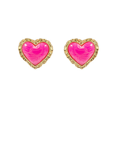 Vintage Framed  Heart Earrings