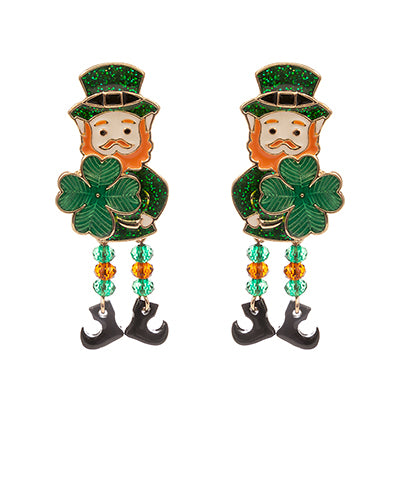 Leprechaun & Bead Legs Earrings