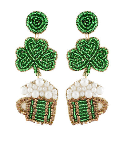 Clover And Beer Earrings