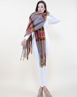 Vibrant Colorful Plaid Scarf