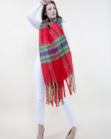 Vibrant Colorful Plaid Scarf