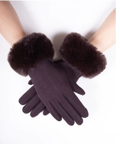 Faux Fur Cuff Gloves