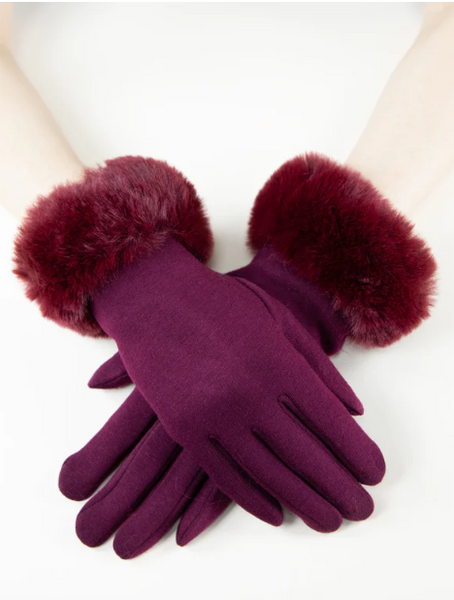 Faux Fur Cuff Gloves