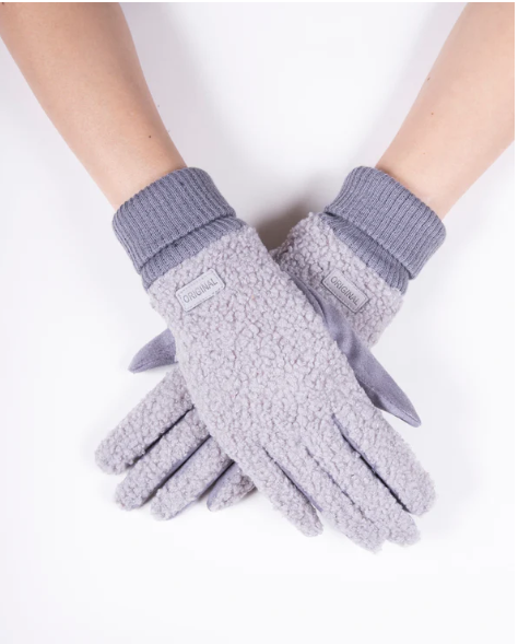 Fuzzy Faux Lamb Wool Gloves