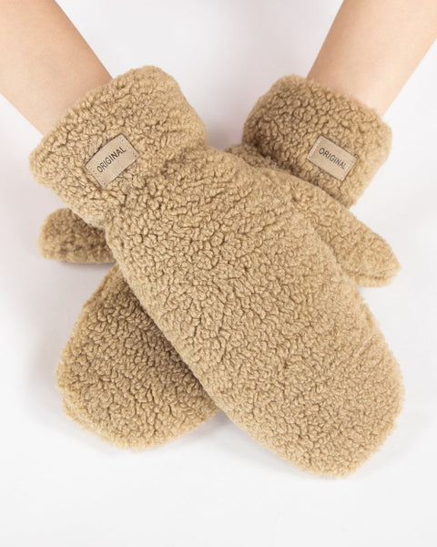 Solid Sherpa Mittens - Multiple Colors