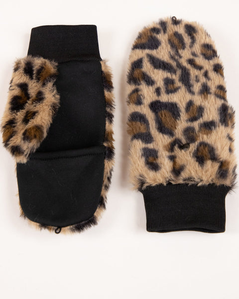 Leopard Convertible Mittens