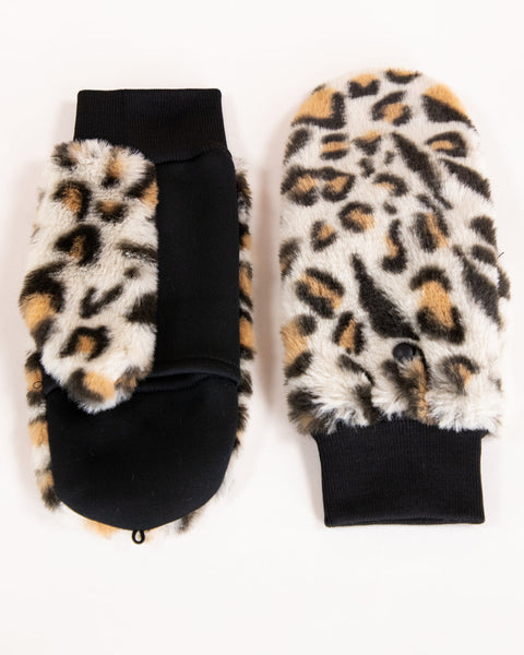 Leopard Convertible Mittens